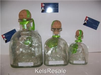 2t~3~Empty SILVER PATRON Tequila BOTTLE 1.75l 750ml 375ml Small 