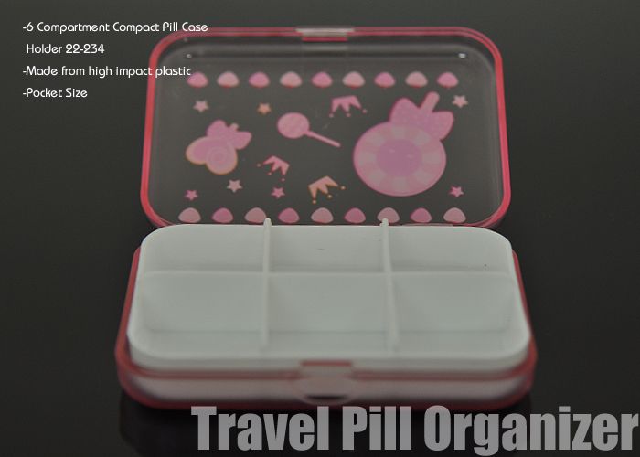   pill case 1ea travel pill organizer compact size pocket size total six