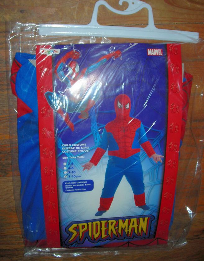 SPIDERMAN CHILD HALLOWEEN COSTUME SIZE 7 10 PLUS NEW  