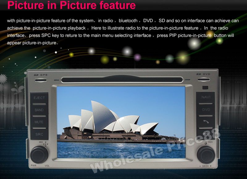 Car DVD Player GPS Nav Bluetooth TV iPod  For Hyundai Santa Fe 