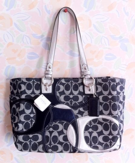   Signature Inlaid Tote $398.00 Signature C Denim ♥ Shoulder Bag Purse