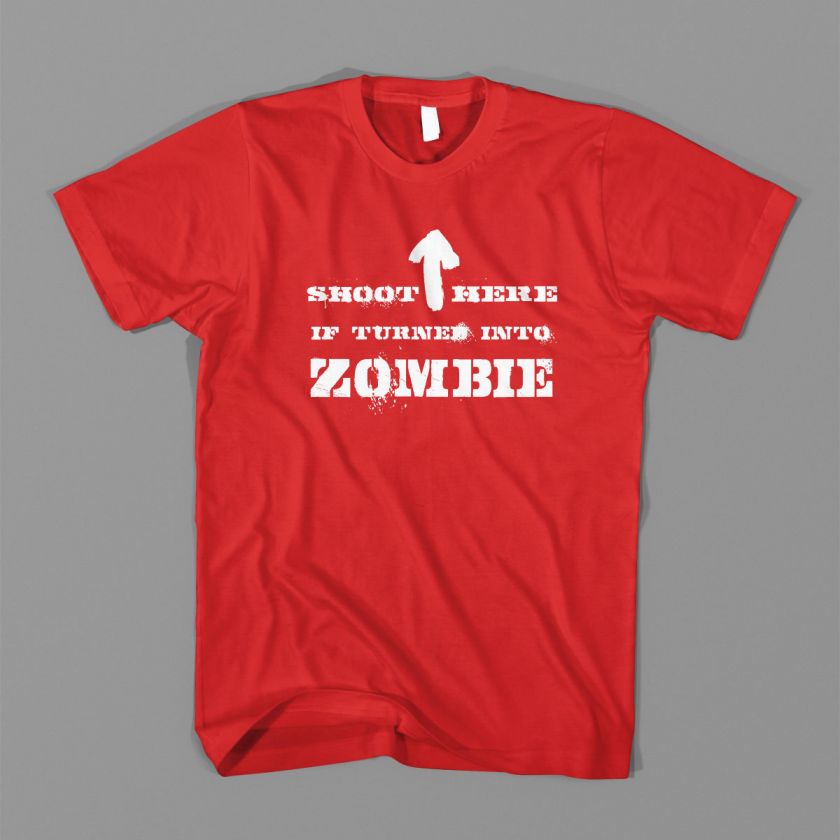   KILL GUN GUNS ZOMBIE KID ZOMBIELAND WHITE ROB TEE FUNNY T Shirt  