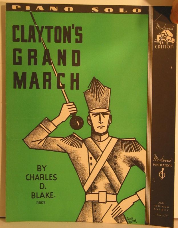 CLAYTONS GRAND MARCH Sheet Music 1936  