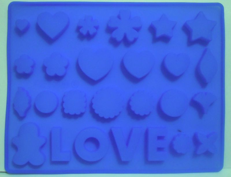 Silicone LOVE Hearts Mold Cake Ices Chocolate Mould  