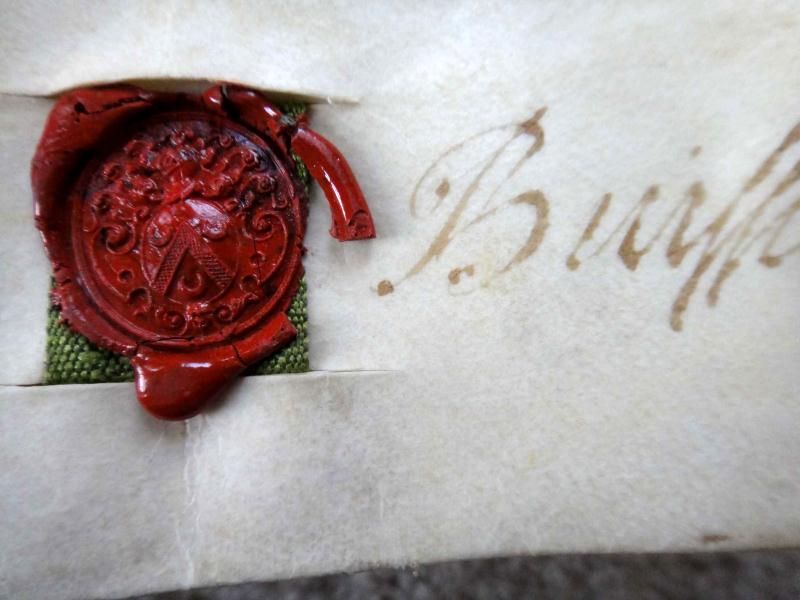   calligraphy HAWKINS/NEVILLE/CHAMBERS wax seal MIDDLESEX ★  