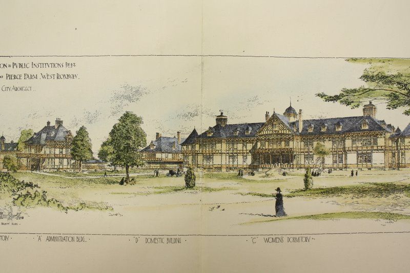 Boston Lunatic Asylum, Roxbury, MA, 1893, Original Plan  