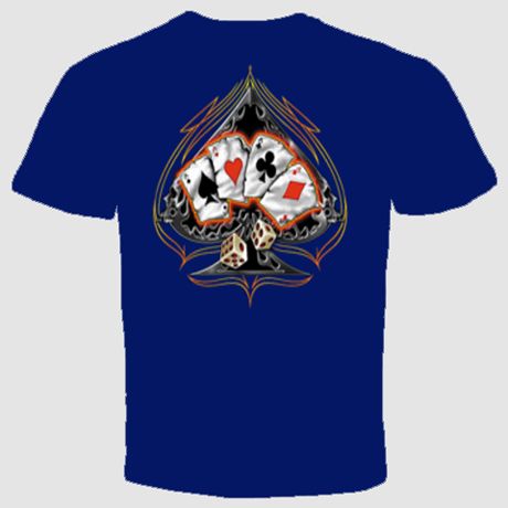 four of a kind aces texas holdem poker t shirt gambling  