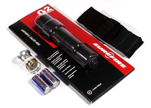 Surefire G2 Nitrolon Black Xenon Flashlight LED Pack  