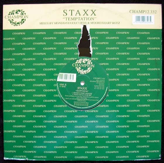 staxx temptation 12 scan or photo is of the actual record for sale