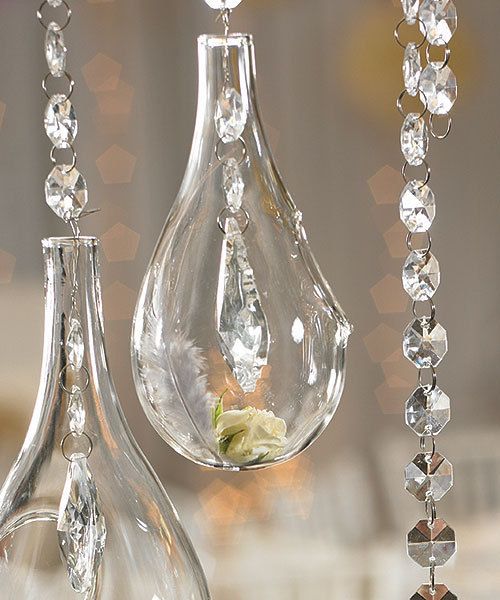 Wedding Ceremony & Reception Decorative Small Blown Glass TearDrop 