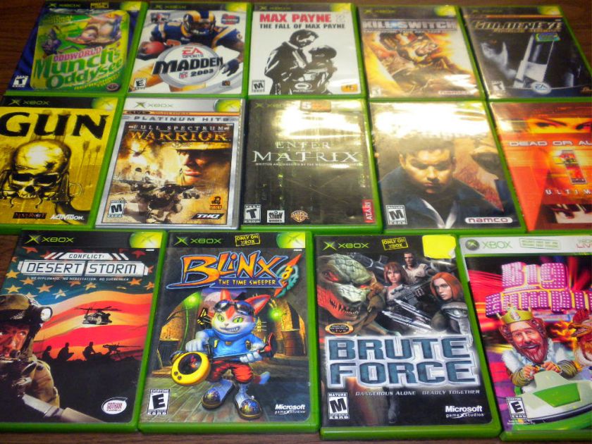 14 XBOX games BUMPIN BRUTE BLINX CONFLICT BOND MATRIX WARRIOR GUN 