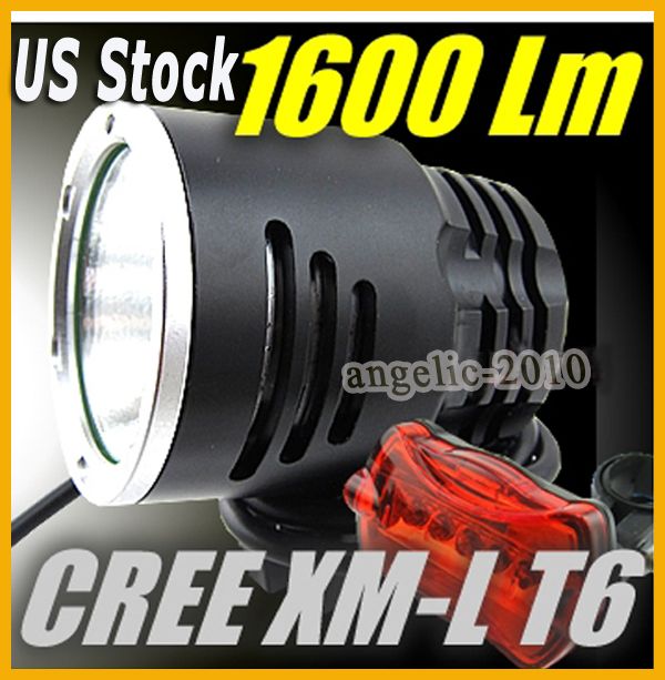 CREE XML XM L T6 1600L LED Bicycle Light HeadLight headLamp Rear Light 